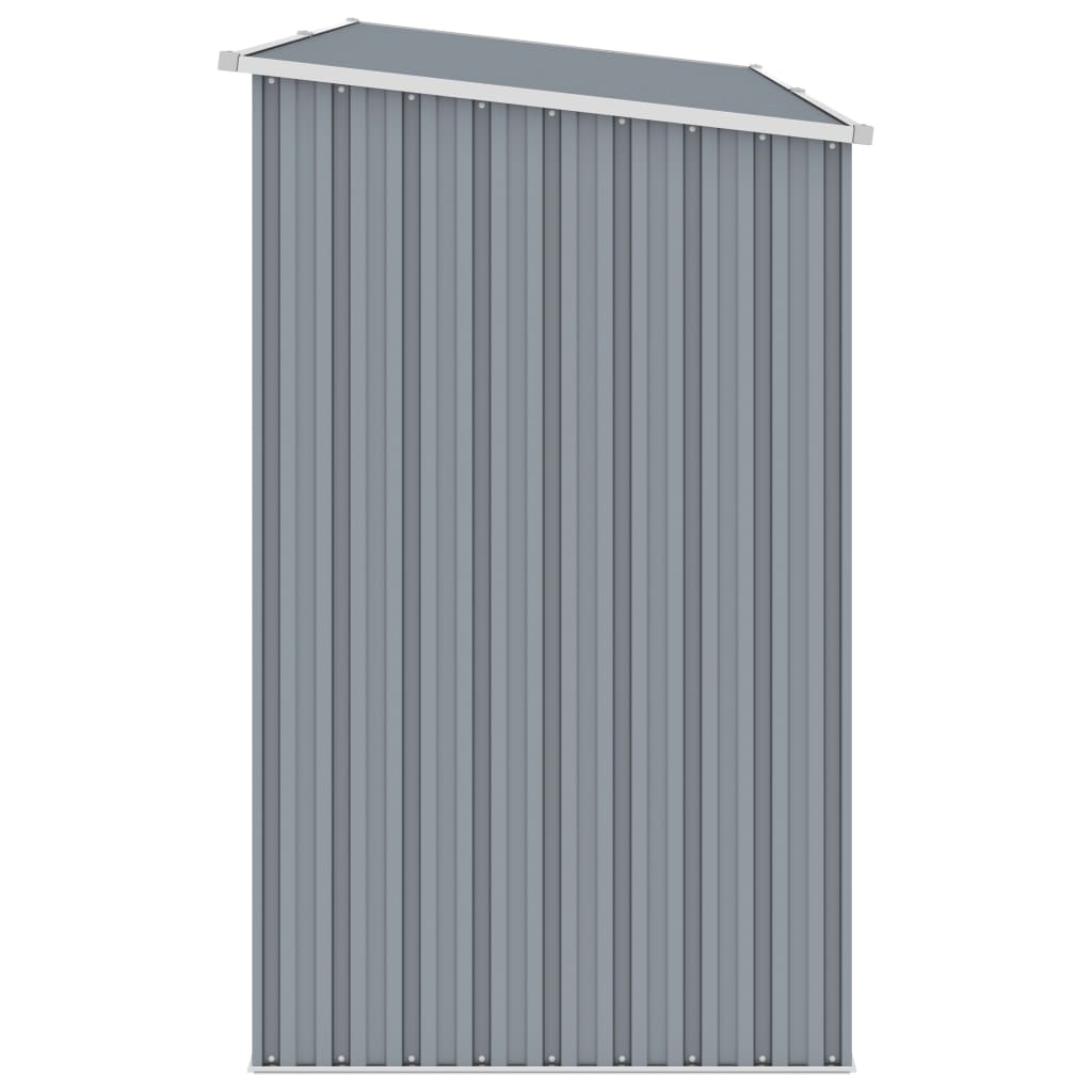 Garden Firewood Shed Grey 245x98x159 cm Galvanised Steel