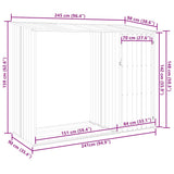 Garden Firewood Shed Grey 245x98x159 cm Galvanised Steel