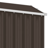 Garden Firewood Shed Brown 245x98x159 cm Galvanised Steel