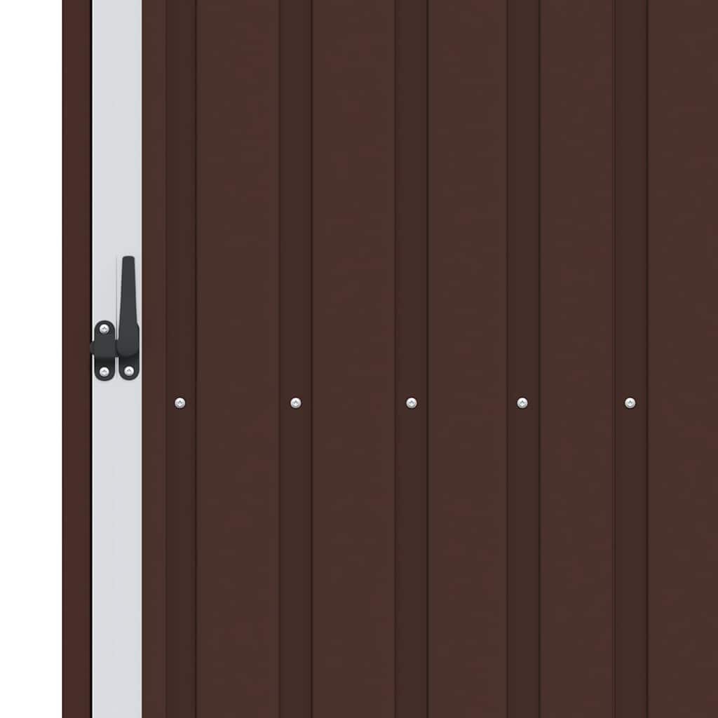 Garden Firewood Shed Brown 245x98x159 cm Galvanised Steel