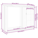 Garden Firewood Shed Brown 245x98x159 cm Galvanised Steel