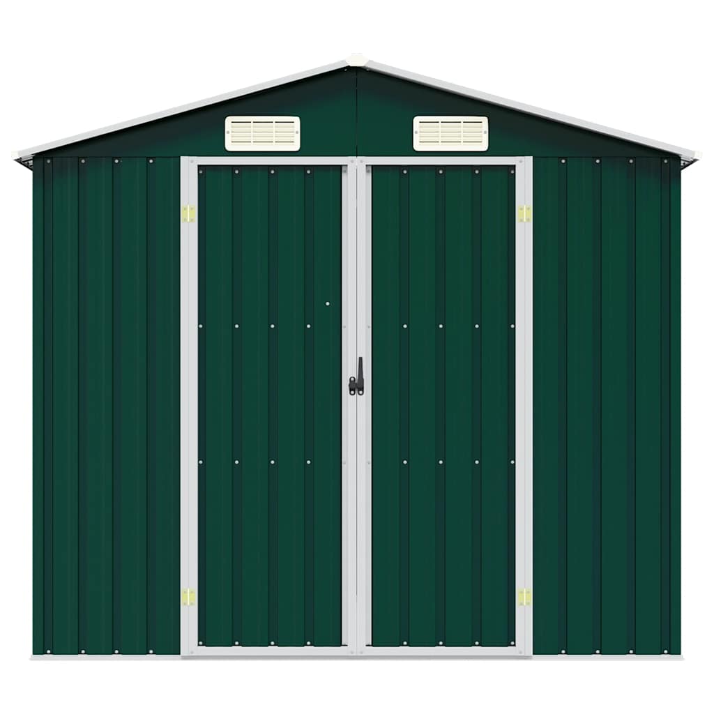 Garden Shed Green 205x129x183 cm Galvanised Steel