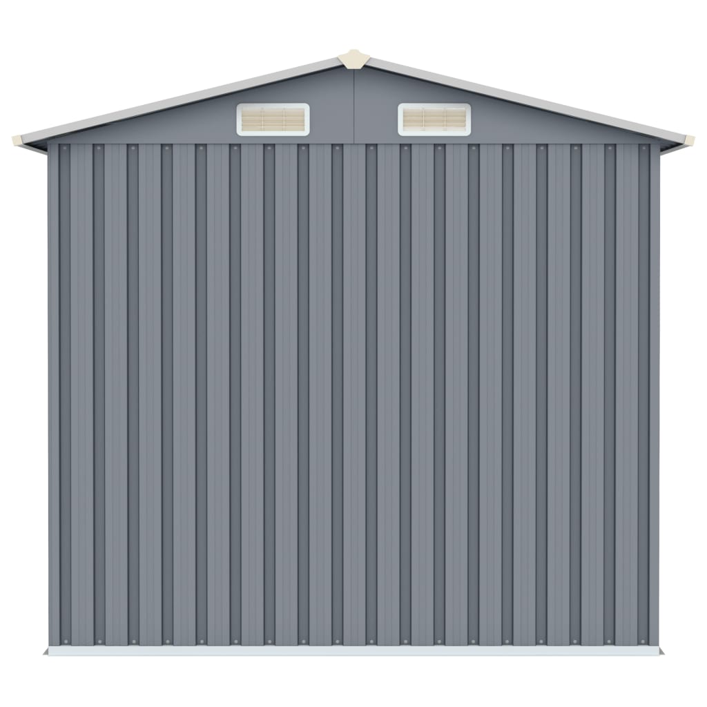 Garden Shed Grey 205x129x183 cm Galvanised Steel