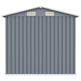 Garden Shed Grey 205x129x183 cm Galvanised Steel