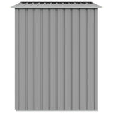 Garden Shed Grey 205x129x183 cm Galvanised Steel