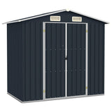 Garden Shed Anthracite 205x129x183 cm Galvanised Steel