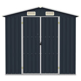 Garden Shed Anthracite 205x129x183 cm Galvanised Steel