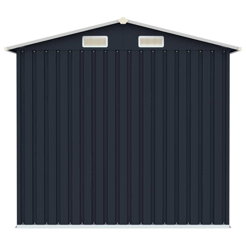 Garden Shed Anthracite 205x129x183 cm Galvanised Steel