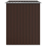 Garden Shed Brown 205x129x183 cm Galvanised Steel