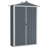 Garden Shed Grey 116x45x175 cm Galvanised Steel