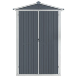 Garden Shed Grey 116x45x175 cm Galvanised Steel