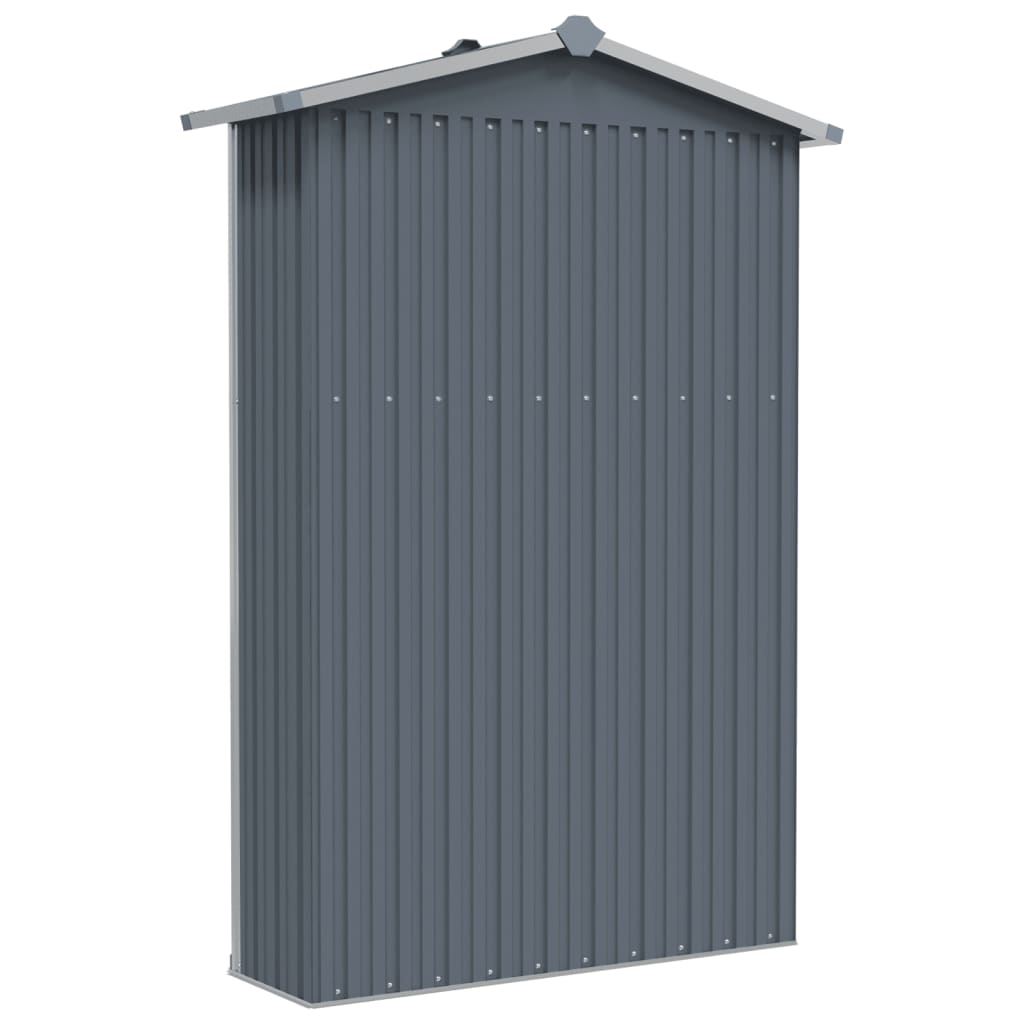 Garden Shed Grey 116x45x175 cm Galvanised Steel