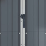 Garden Shed Grey 116x45x175 cm Galvanised Steel