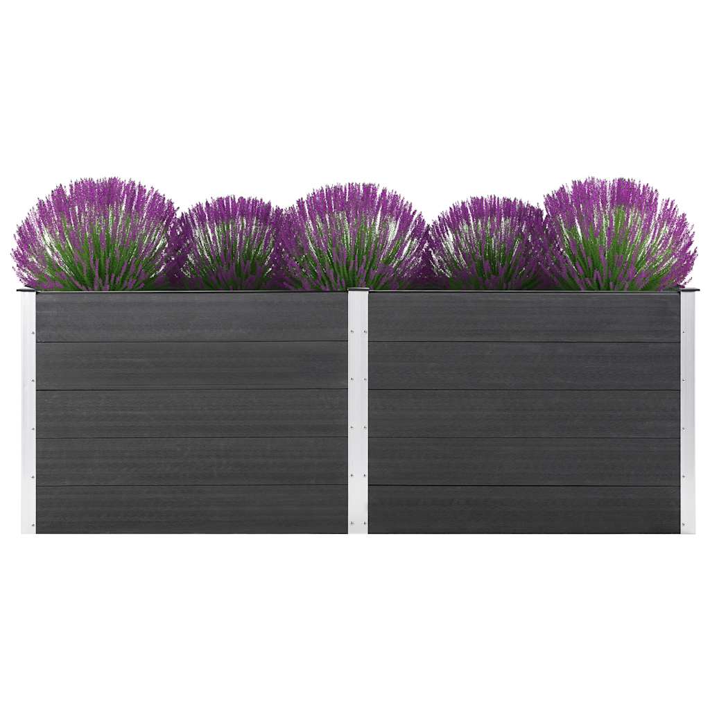 Garden Raised Bed 250x50x91 cm WPC Grey