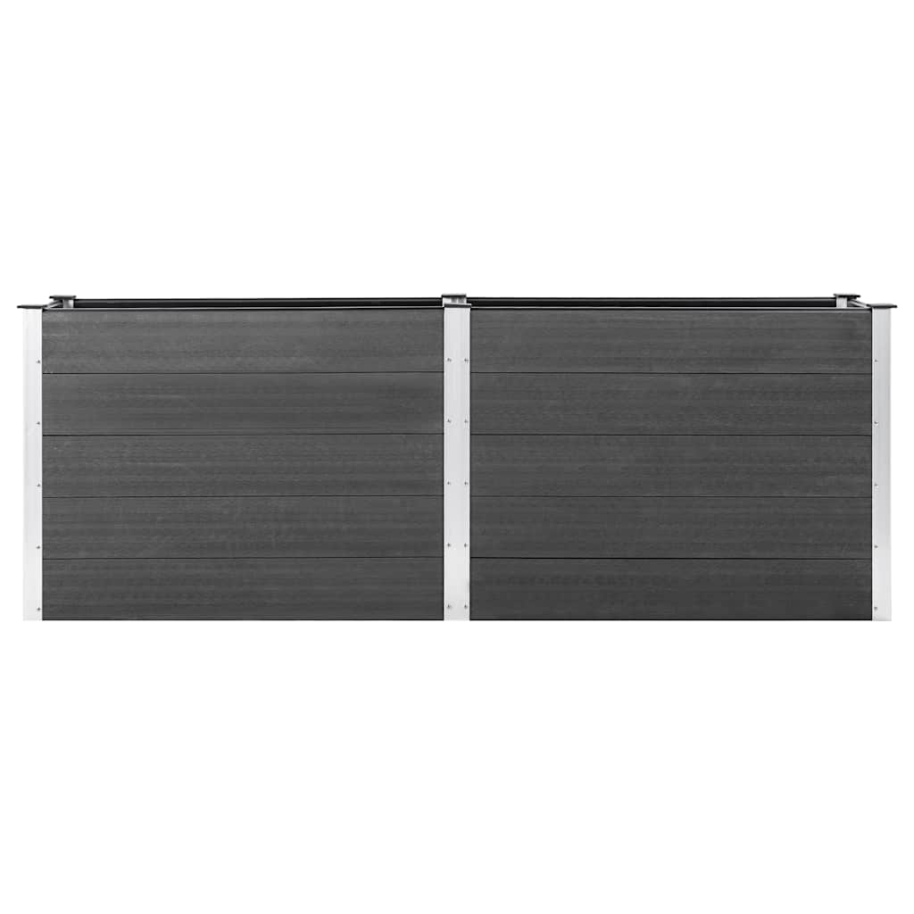 Garden Raised Bed 250x50x91 cm WPC Grey