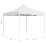 Professional Folding Party Tent Aluminium 2x2 m White