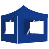 Professional Folding Party Tent with Walls Aluminium 2x2 m Blue