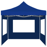 Professional Folding Party Tent with Walls Aluminium 2x2 m Blue