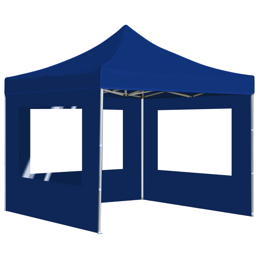 Professional Folding Party Tent with Walls Aluminium 2x2 m Blue