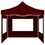 Professional Folding Party Tent with Walls Aluminium 2x2 m Bordeaux