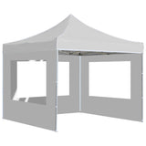 Professional Folding Party Tent with Walls Aluminium 2x2 m White