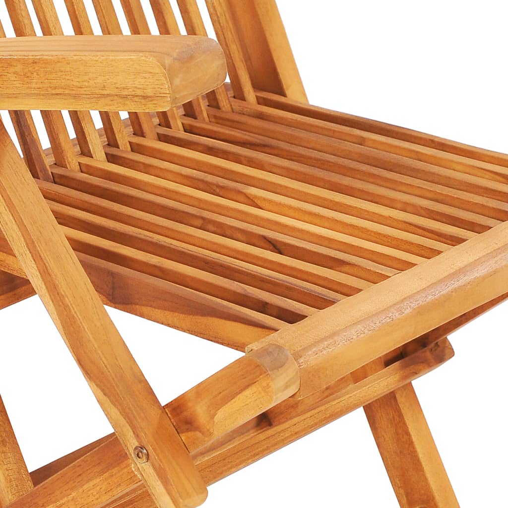 7 Piece Folding Outdoor Dining Set Solid Teak Wood