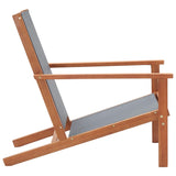 Garden Lounge Chair Grey Solid Eucalyptus Wood and Textilene