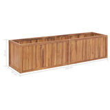 Garden Raised Bed 200x50x50 cm Solid Teak Wood