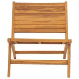 Garden Chair with Footrest Solid Teak Wood