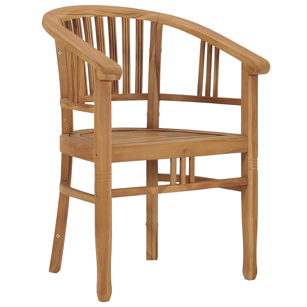 Garden Chairs 2 pcs Solid Teak Wood