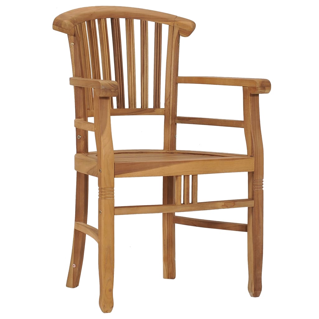 Garden Chairs 2 pcs Solid Teak Wood