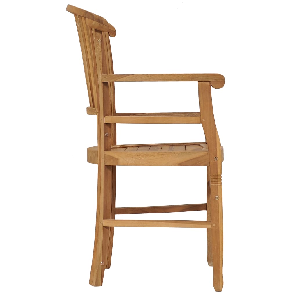 Garden Chairs 2 pcs Solid Teak Wood