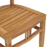 Garden Chairs 2 pcs Solid Teak Wood