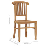 Garden Chairs 2 pcs Solid Teak Wood