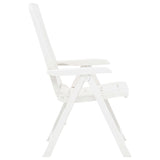 Garden Reclining Chairs 2 pcs Plastic White