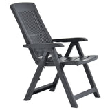 Garden Reclining Chairs 2 pcs Plastic Anthracite