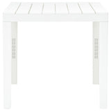 Garden Table with 2 Benches Plastic White