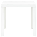 Garden Table with 2 Benches Plastic White