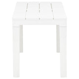 Garden Table with 2 Benches Plastic White