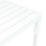 Garden Table with 2 Benches Plastic White