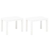 Garden Benches 2 pcs White Plastic