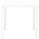 Garden Table White 78x78x72 cm Plastic