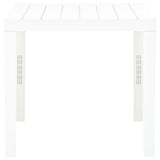 Garden Table White 78x78x72 cm Plastic