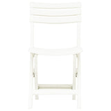 Folding Garden Chairs 2 pcs Plastic White