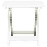 Folding Garden Table White 79x72x70 cm Plastic