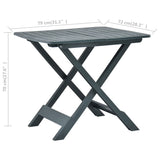 Folding Garden Table Green 79x72x70 cm Plastic