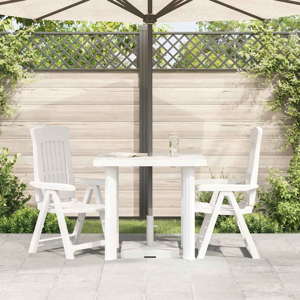 Garden Table White 80x75x72 cm Plastic