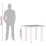 Garden Table White 80x75x72 cm Plastic