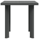 Garden Table Anthracite 80x75x72 cm Plastic