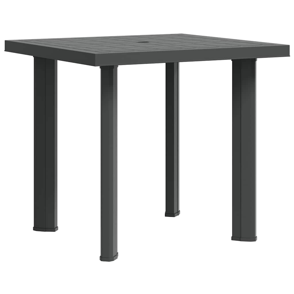Garden Table Anthracite 80x75x72 cm Plastic